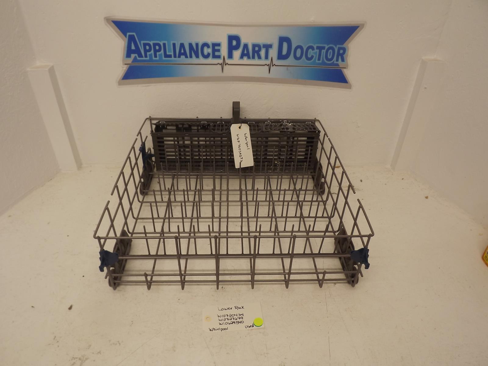 Whirlpool Dishwasher W10720474 W10727679 W10629540 Lower Rack Used Whirlpool Dishwasher W10720474 W10727679 W10629540 Lower Rack Used